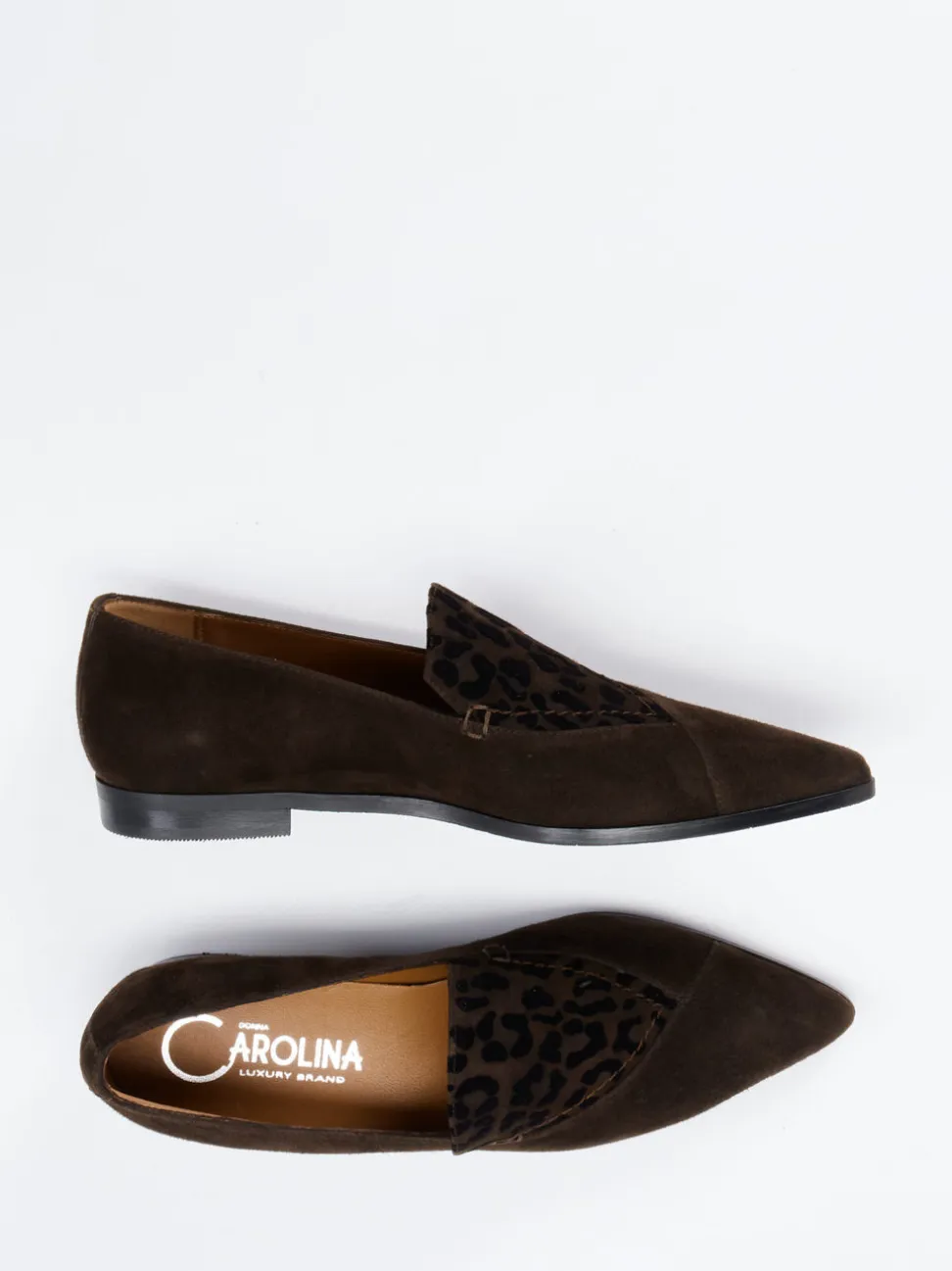 Donna Carolina – Loafer aus Veloursleder dunkelbraun