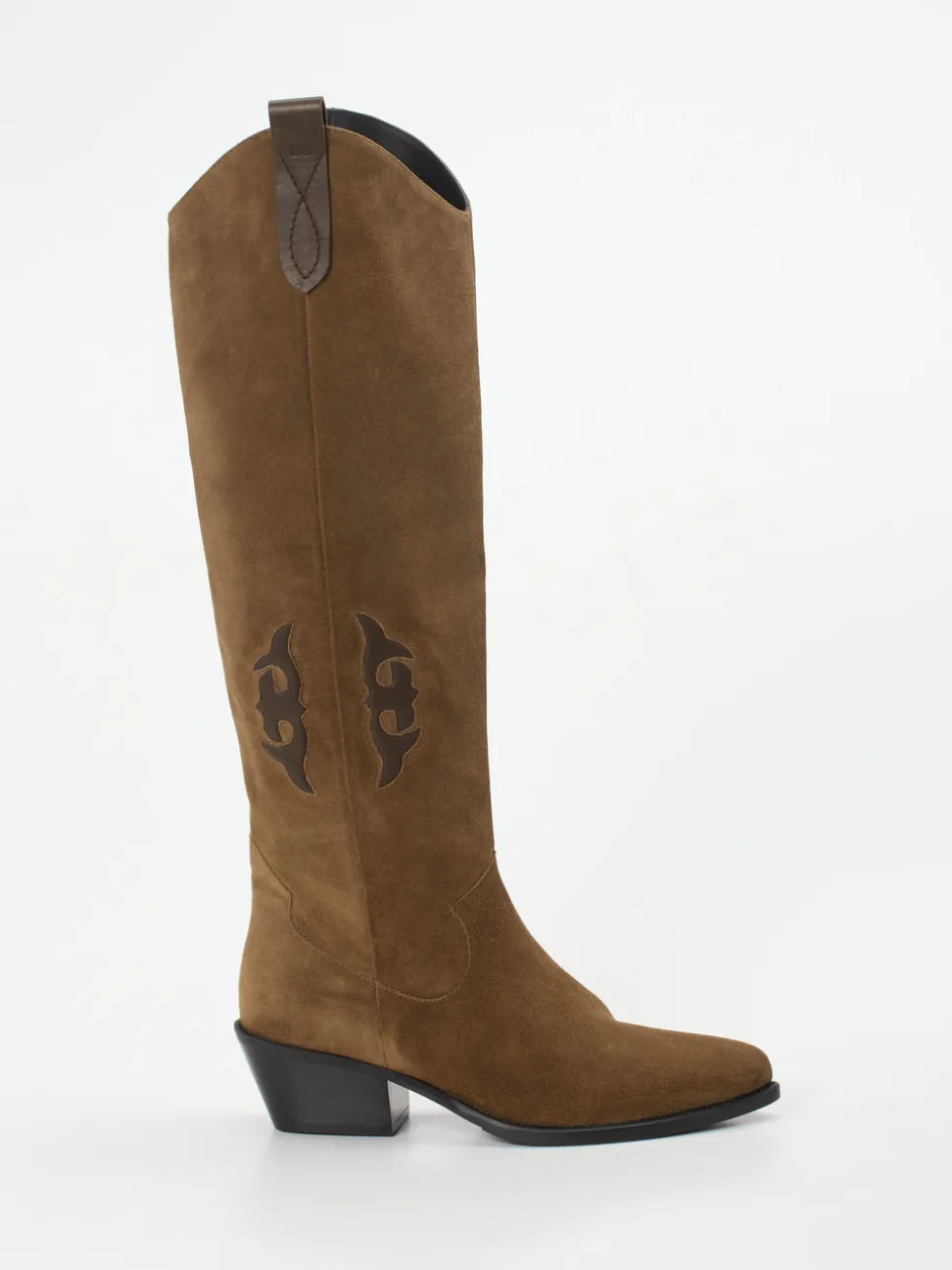 Donna Carolina – Western-Boots aus Veloursleder braun