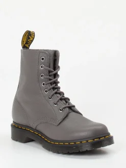 Dr. Martens – Schnürboots aus Kalbleder steingrau