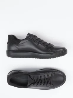 Ecco – Sneaker aus Kalbleder in Schwarz