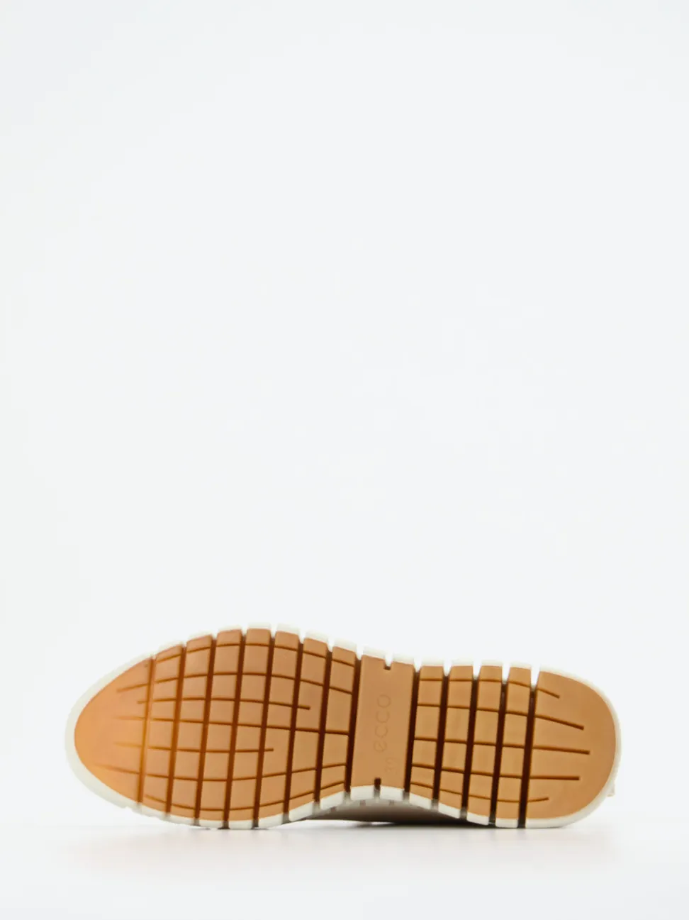 Ecco – Sneaker aus Kalbleder und Mesh beige