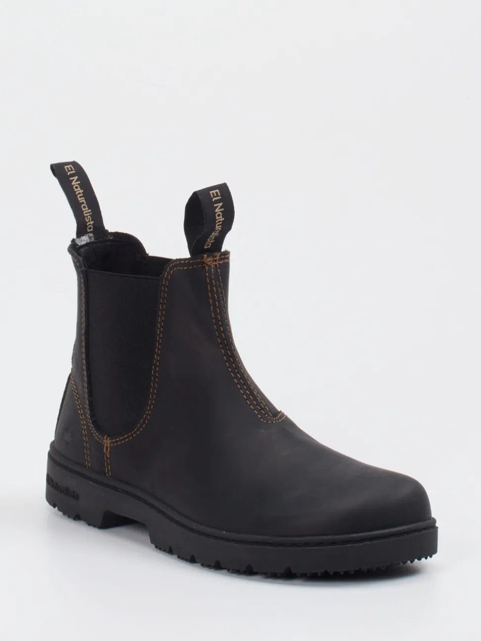 El Naturalista – Chelsea Boots aus Fettleder anthrazit