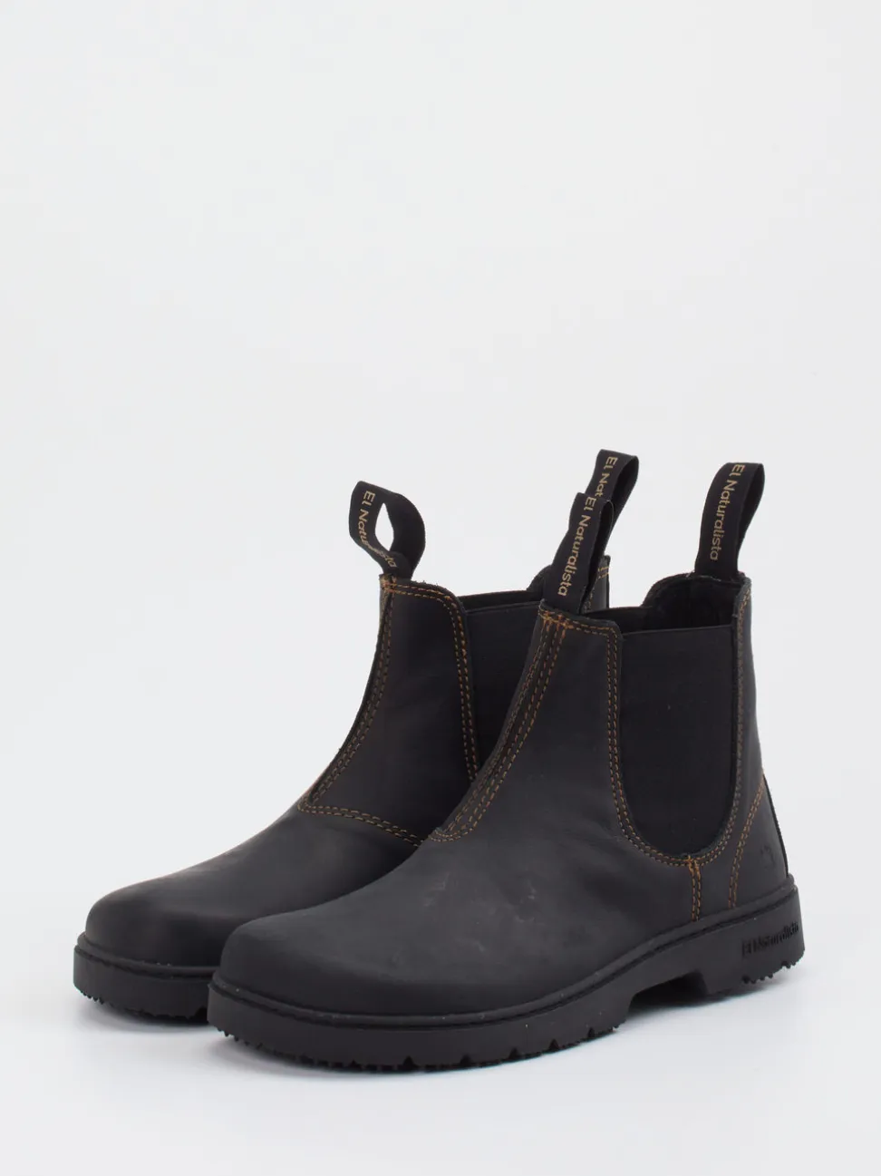 El Naturalista – Chelsea Boots aus Fettleder anthrazit