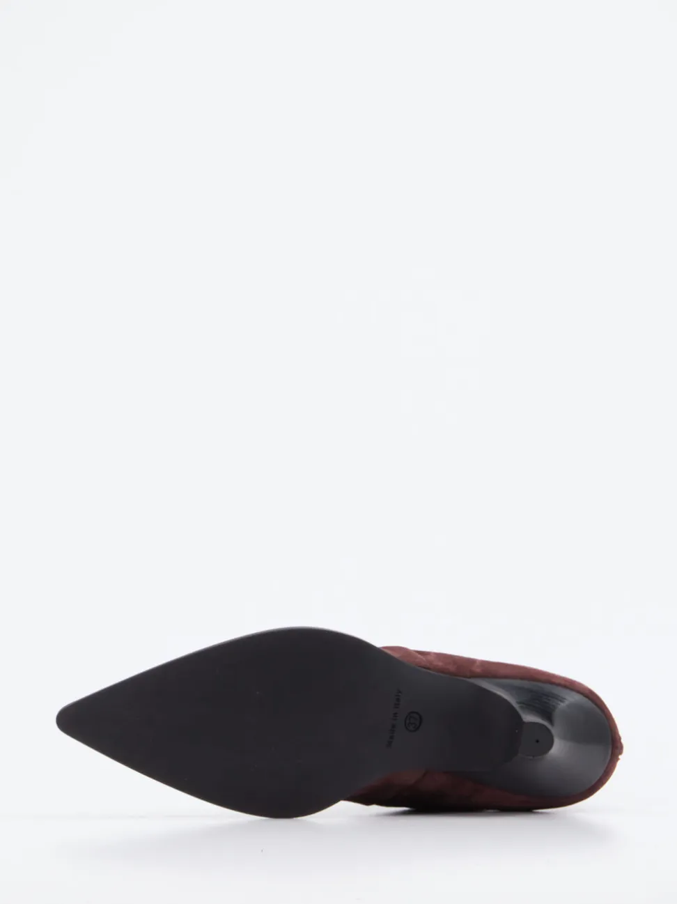 Elena Iachi – Stiefeletten aus Veloursleder Dunkelrot