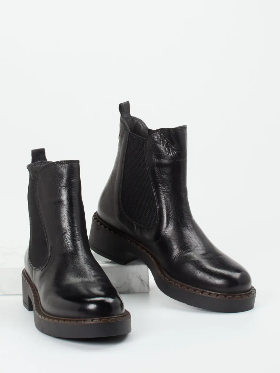 Everybody – Chelsea Boots aus Kalbleder schwarz