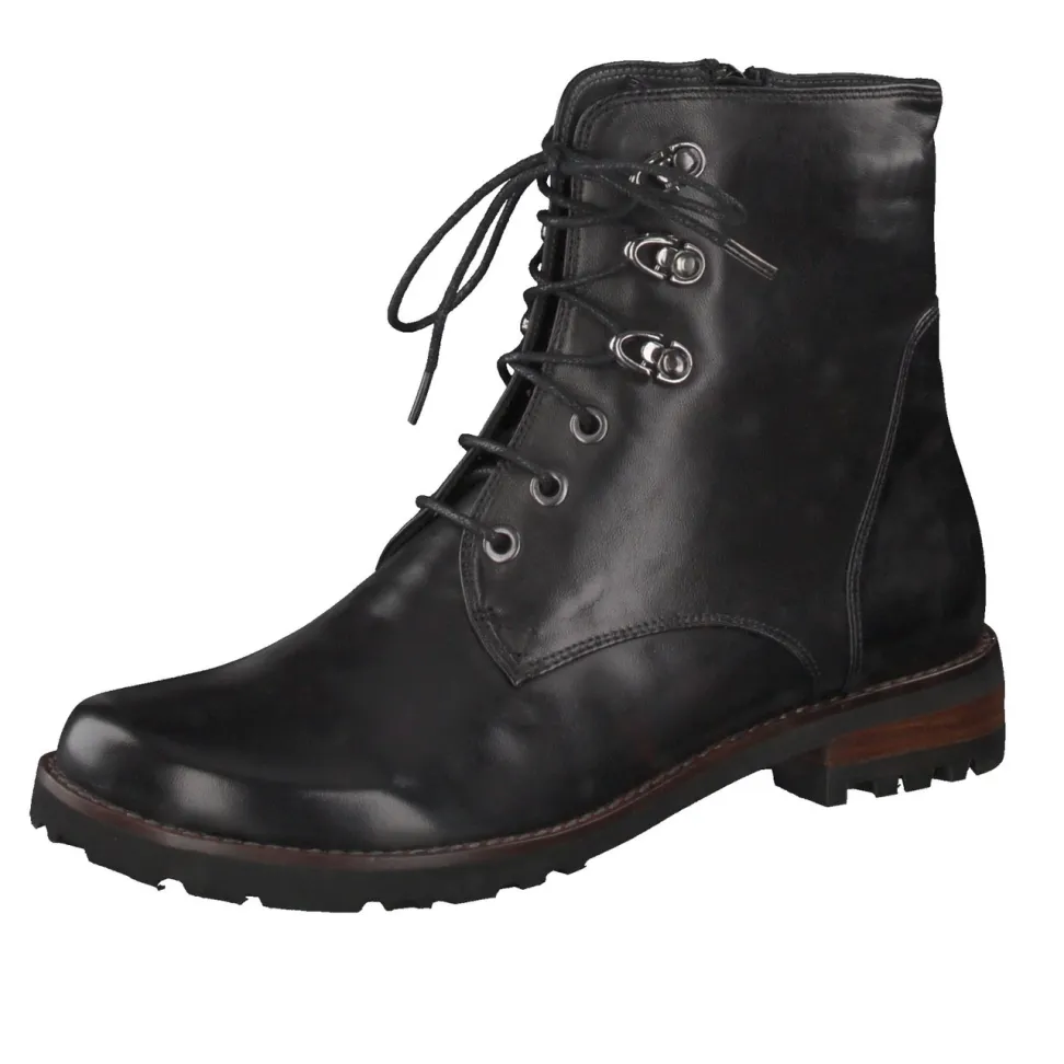 Everybody – Schnürboots aus Lammleder schwarz