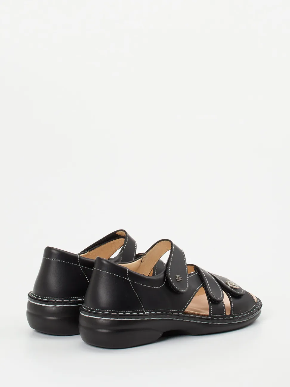 Finn Comfort – Komfortsandale aus Kalbleder Schwarz