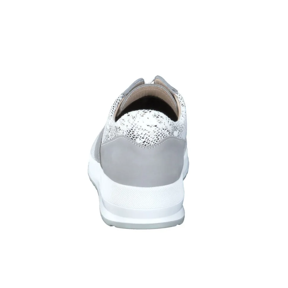 Finn Comfort – Komfort-Sneaker aus Stretch und Nubukleder grau