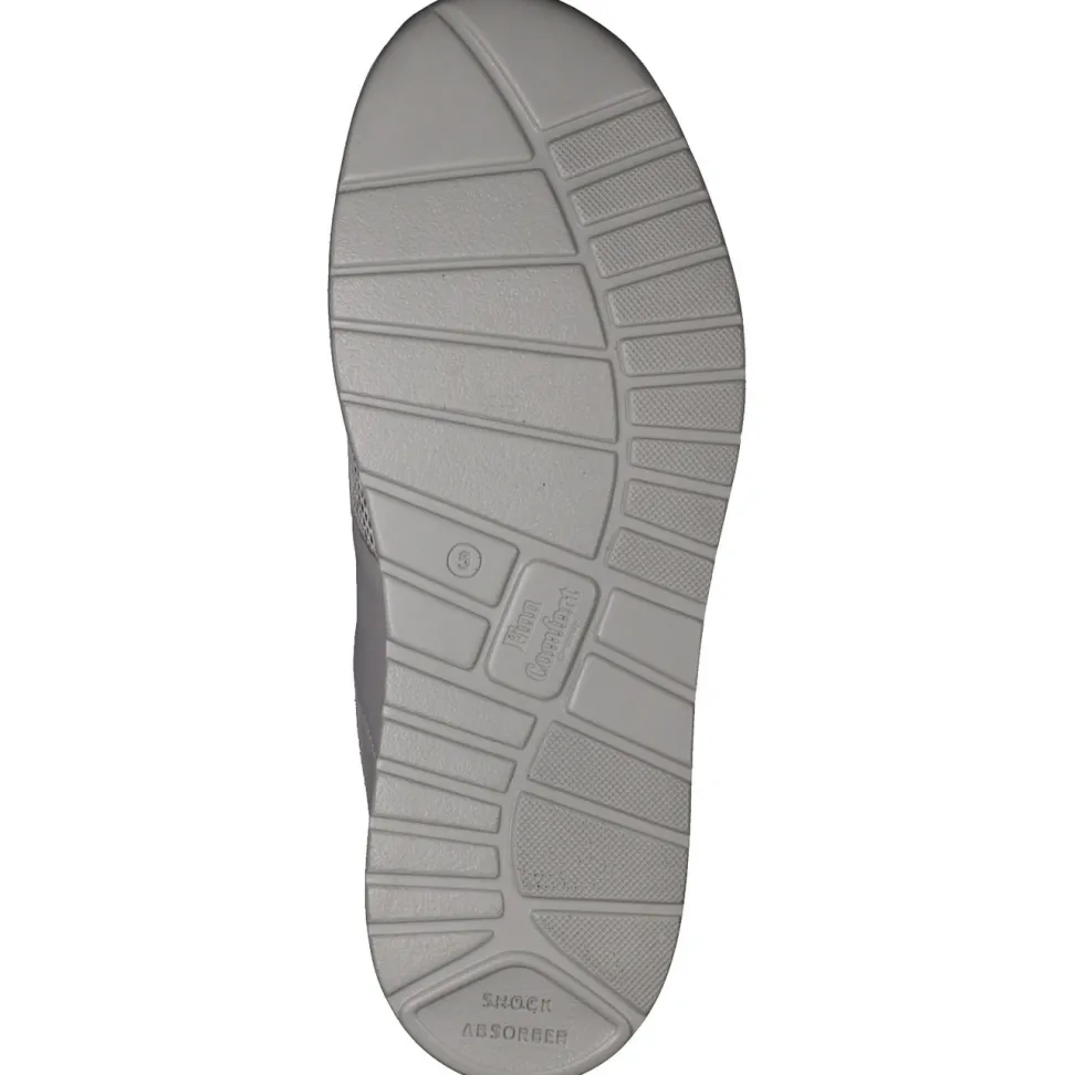 Finn Comfort – Komfort-Sneaker aus Stretch und Nubukleder grau