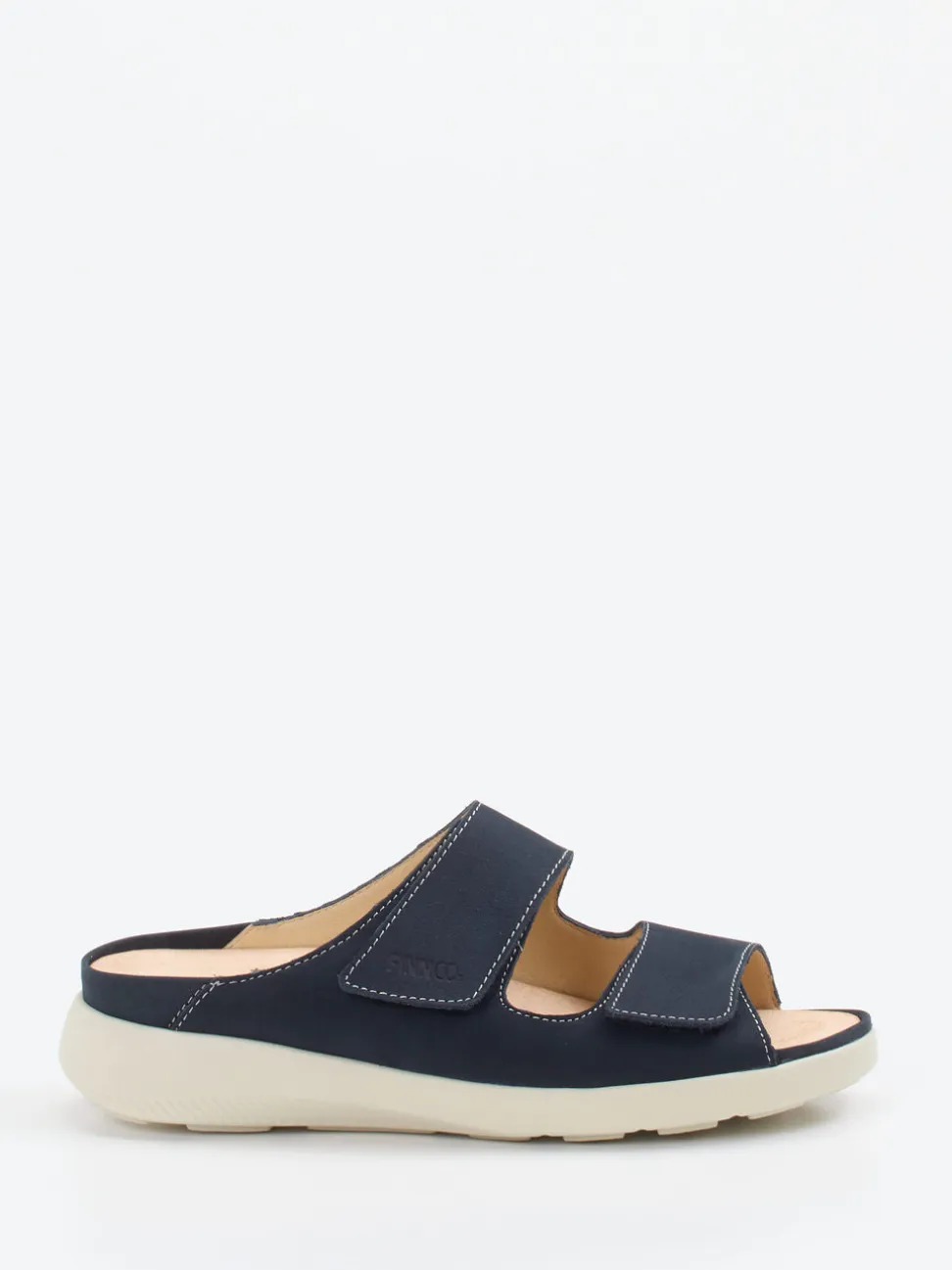 Finn Comfort – Pantolette aus Nubukleder Dunkelblau