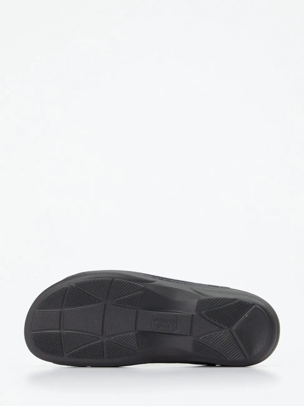 Finn Comfort – Pantolette aus Metallicleder grau