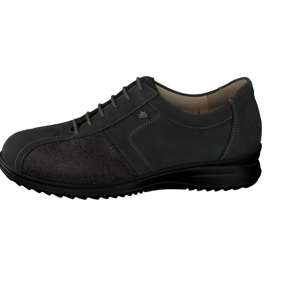 Finn Comfort – Schnürschuhe aus Nubukleder anthrazit