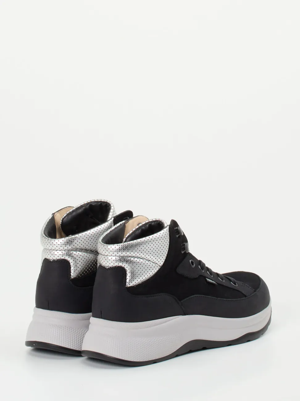Finn Comfort – Schnürstiefelette aus Nubukleder Schwarz