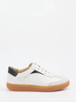 Finn Comfort – Sneaker aus Kalb- und Veloursleder Weiß