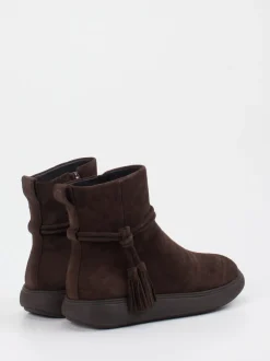FitFlop – Stiefeletten aus Veloursleder Dunkelbraun