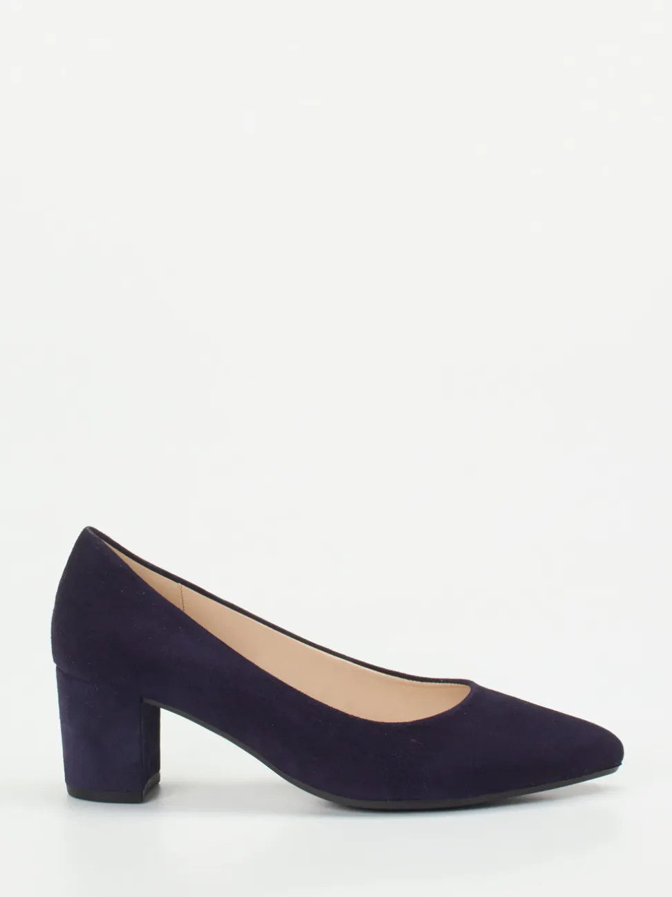Gabor – Blockabsatz-Pumps aus Veloursleder Dunkelviolett