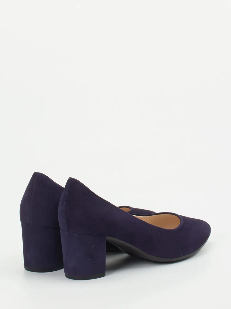 Gabor – Blockabsatz-Pumps aus Veloursleder Dunkelviolett