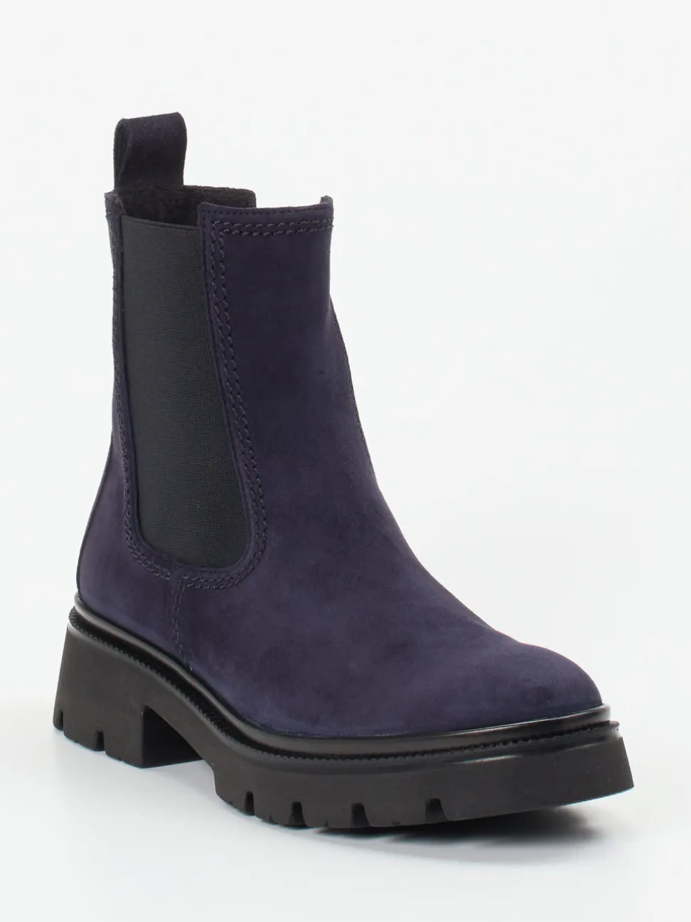 Gabor – Chelsea Boots aus Veloursleder Dunkelviolett