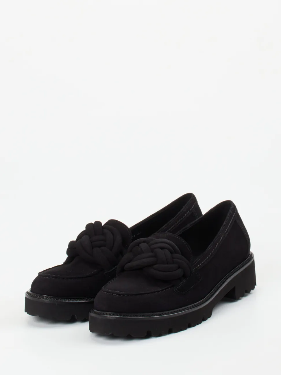 Gabor – Chunky Loafer aus Veloursleder Schwarz