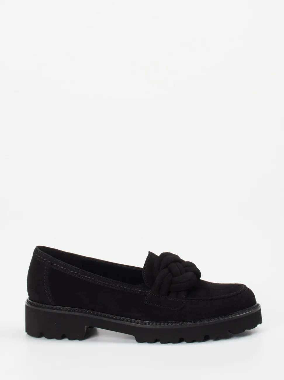 Gabor – Chunky Loafer aus Veloursleder Schwarz