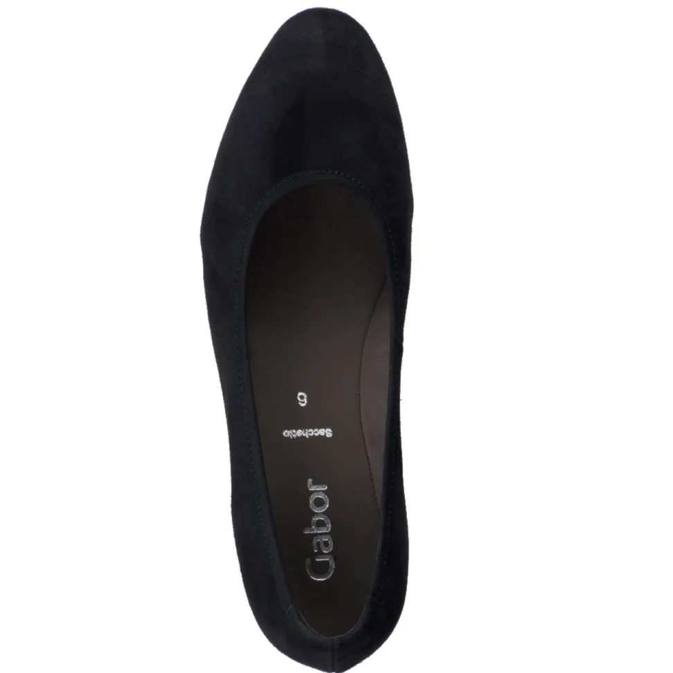 Gabor – Keilpumps aus Veloursleder Dunkelviolett