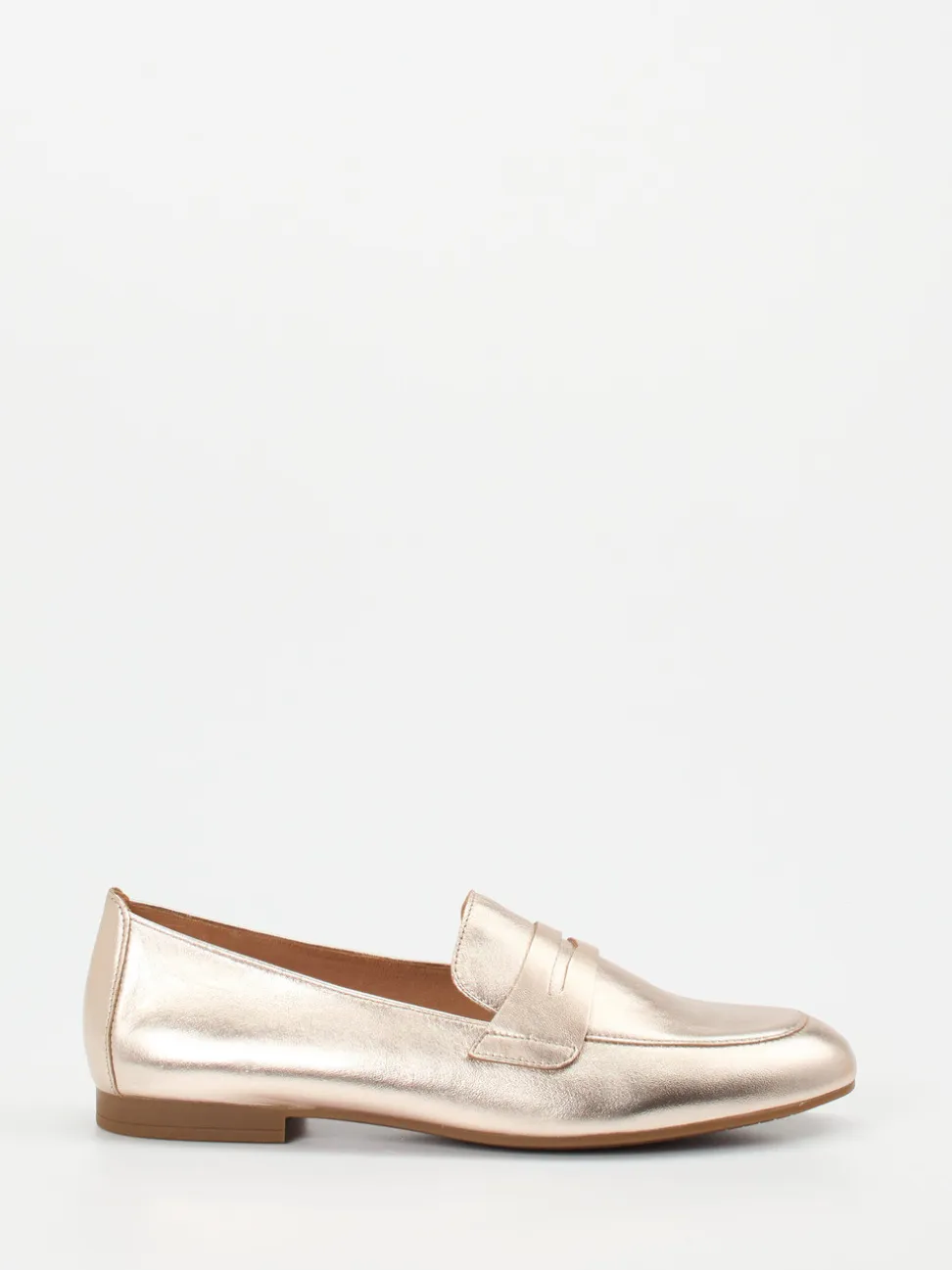Gabor – Loafer aus Metallicleder in Roségold