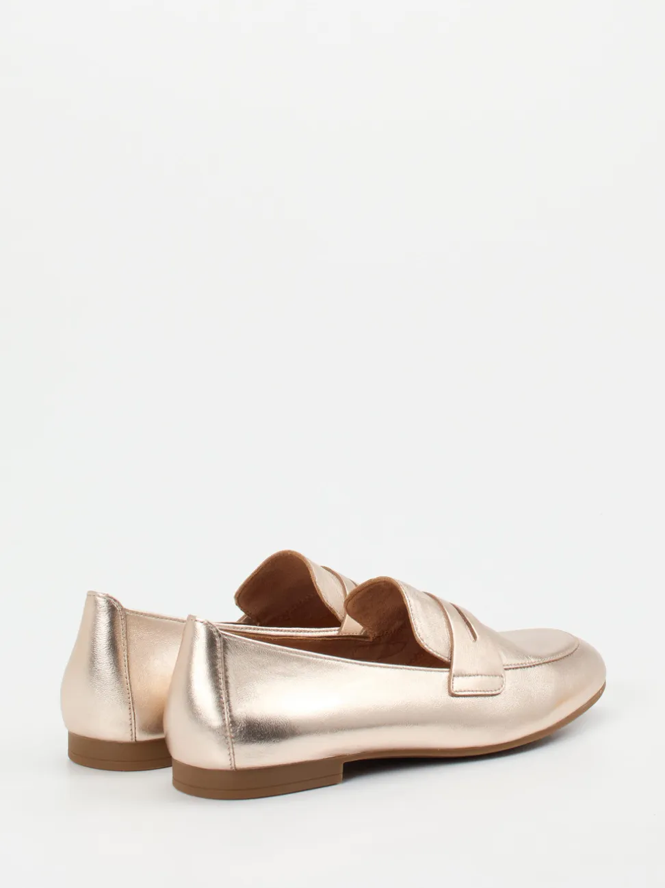 Gabor – Loafer aus Metallicleder in Roségold