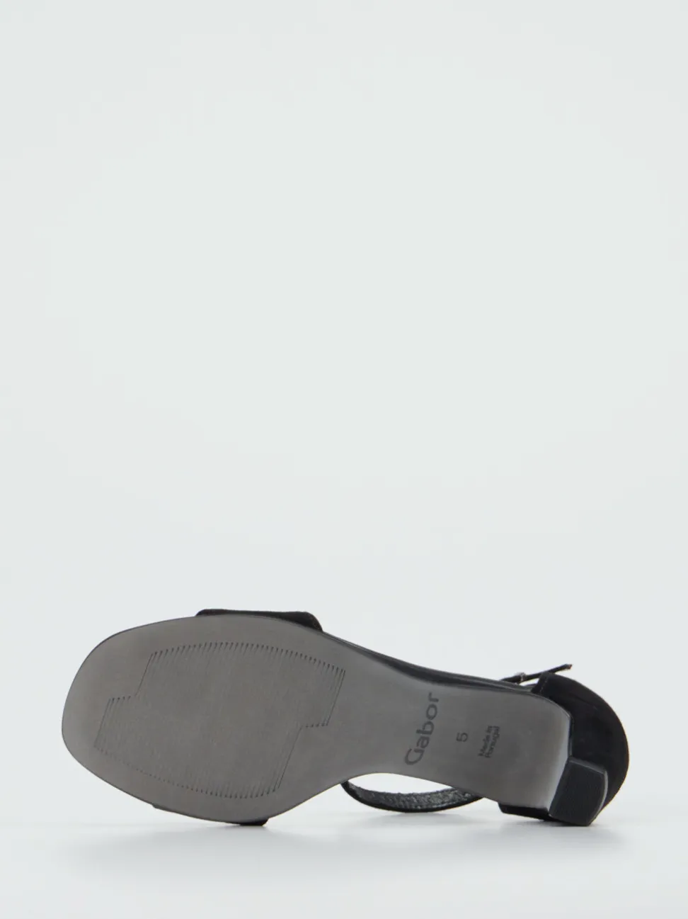 Gabor – Sandalette aus Veloursleder Schwarz