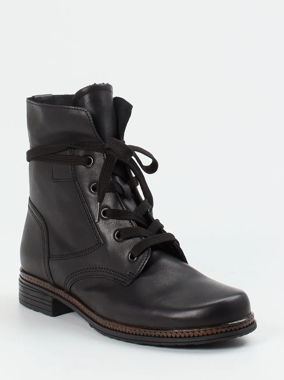 Gabor – Schnürboots aus Kalbleder schwarz