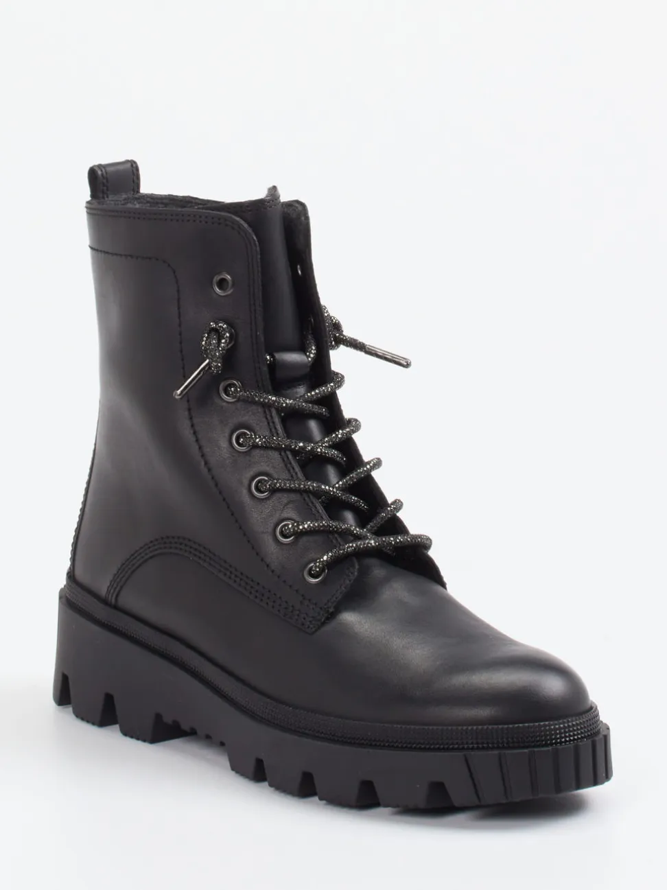 Gabor – Schnürboots aus Leder in Schwarz
