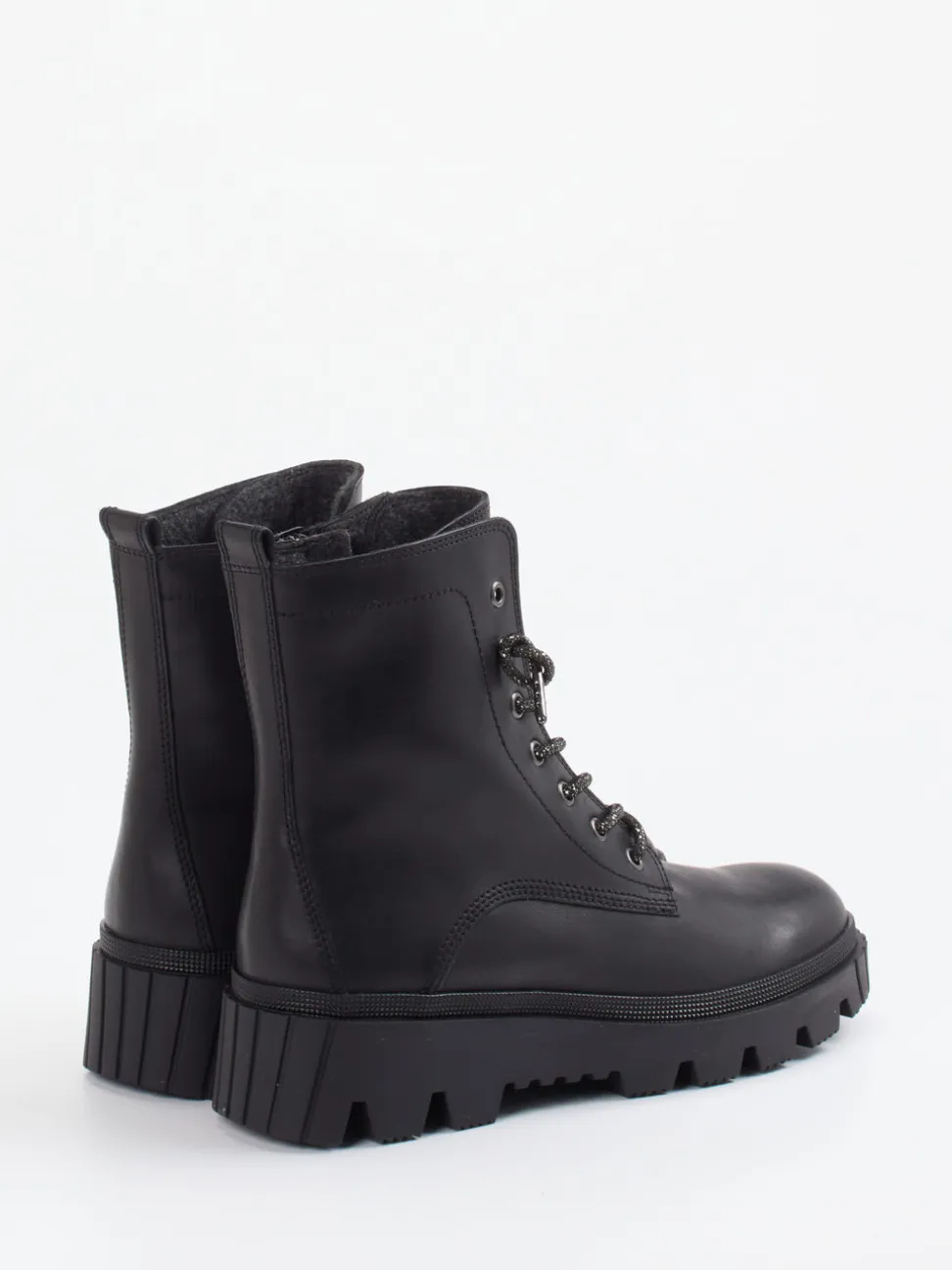 Gabor – Schnürboots aus Leder in Schwarz