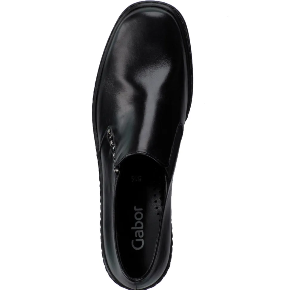 Gabor – Slipper aus Lammleder in Schwarz