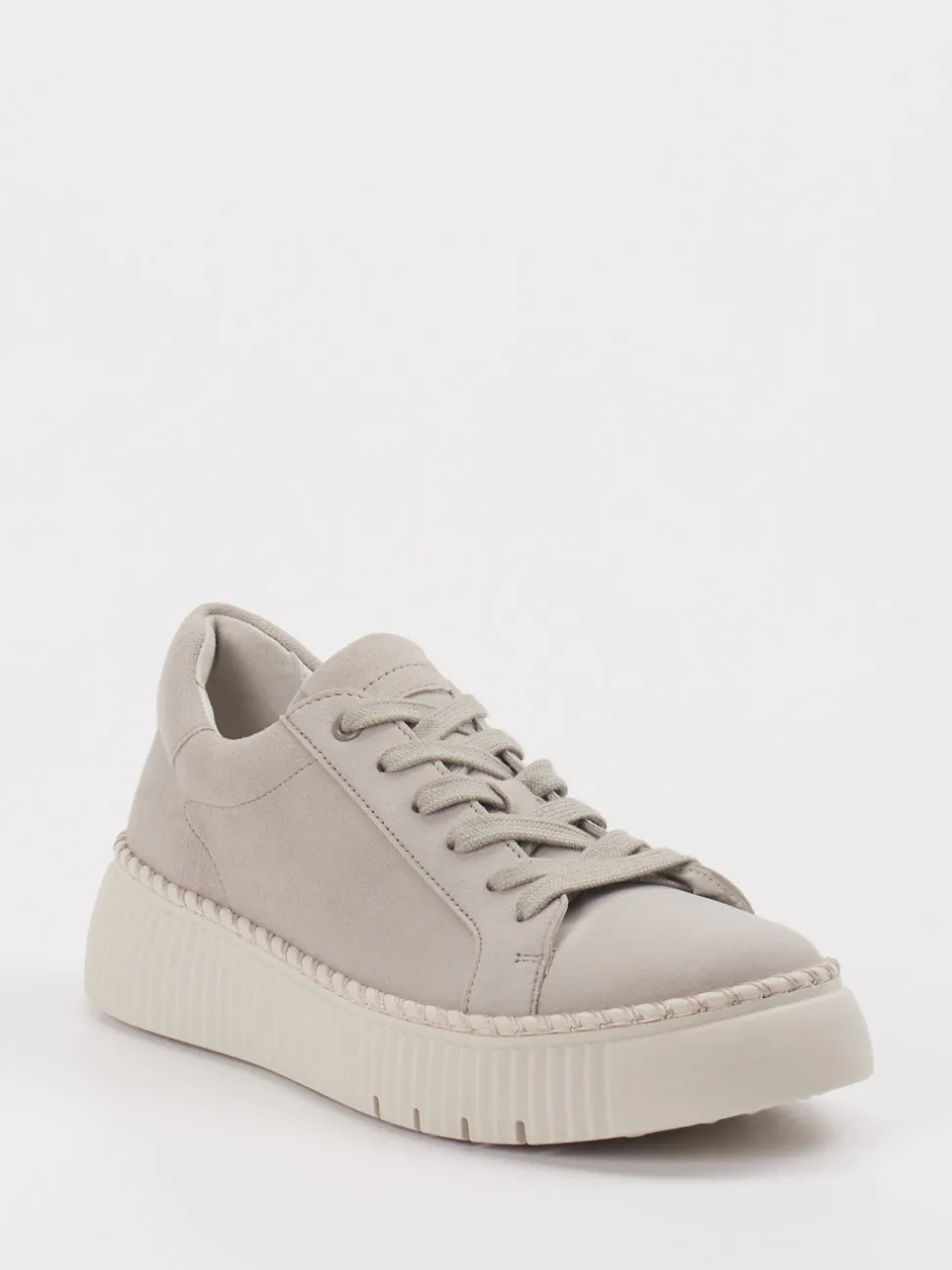Gabor – Sneaker aus Veloursleder in Hellgrau