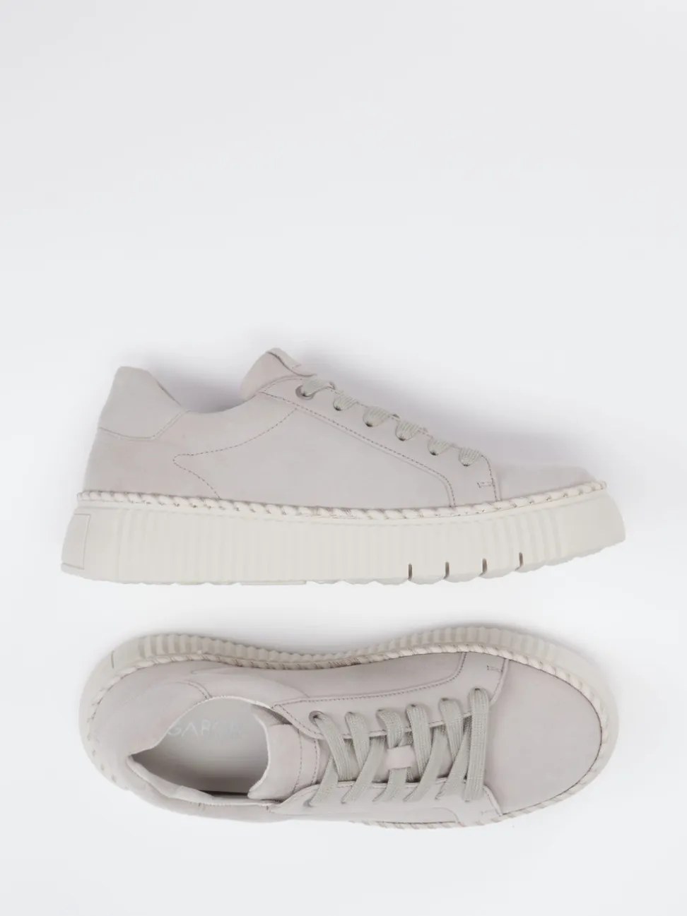 Gabor – Sneaker aus Veloursleder in Hellgrau