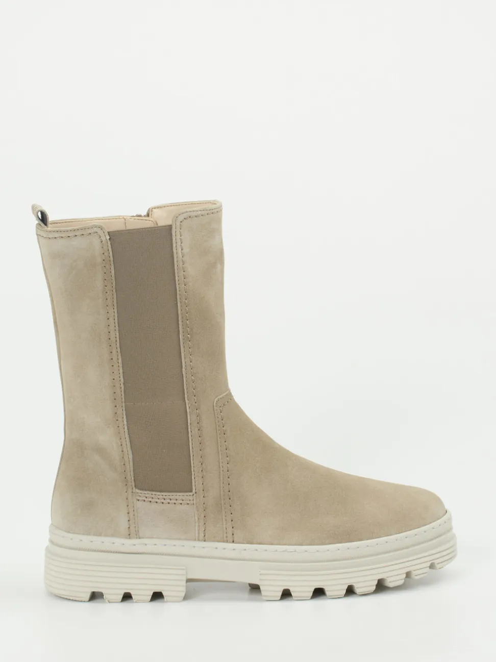 Gabor Comfort – Chelsea-Stiefelette aus Veloursleder beige