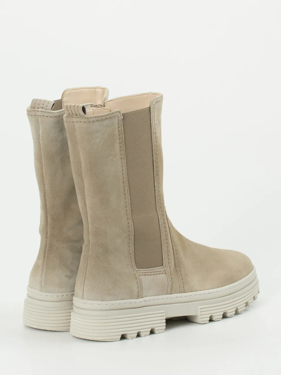 Gabor Comfort – Chelsea-Stiefelette aus Veloursleder beige