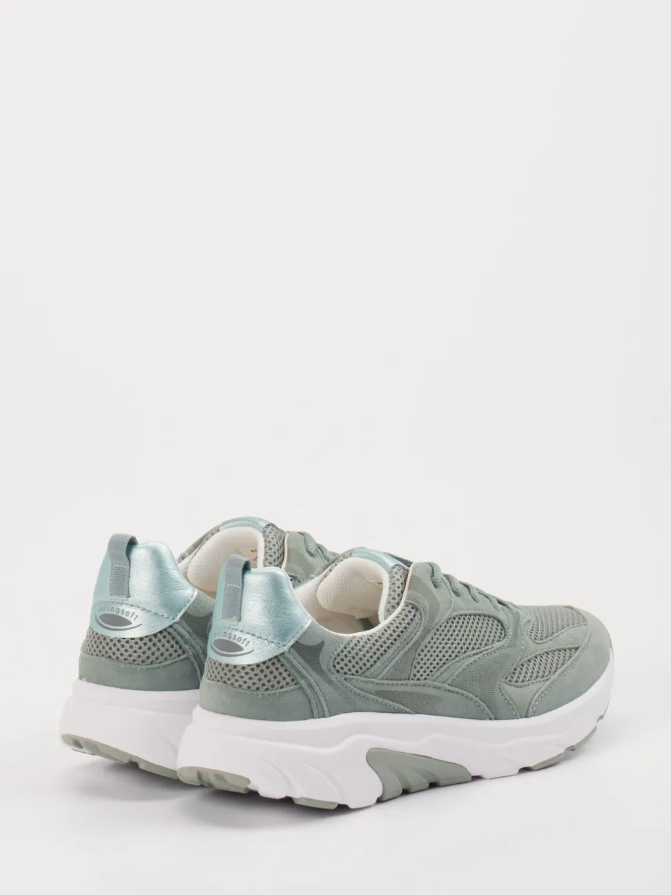 Gabor Comfort – Chunky Sneaker aus Velour/Textil grün