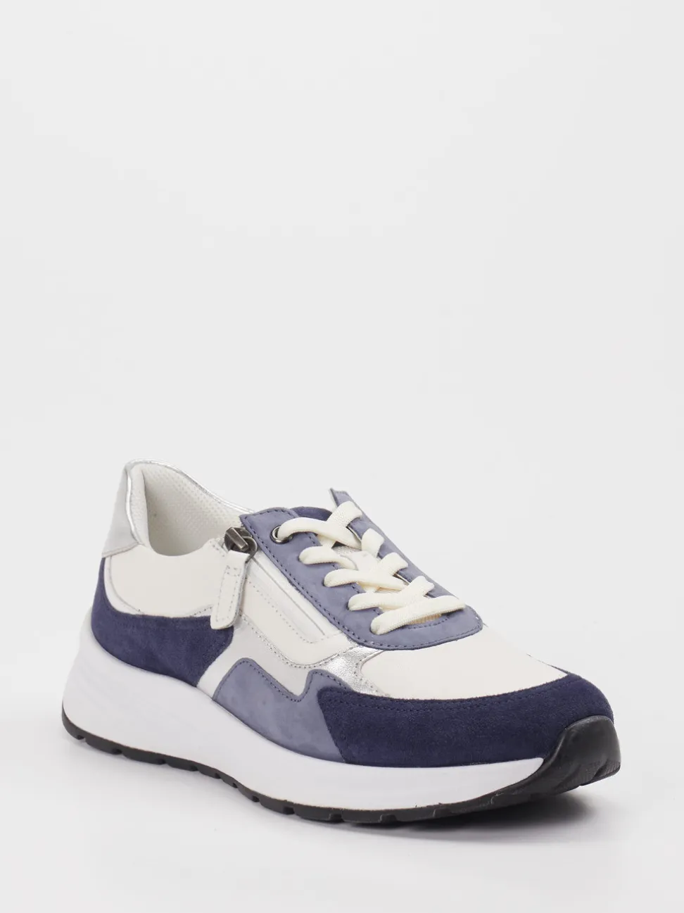 Gabor Comfort – Freizeitsneaker aus Veloursleder cremeweiß