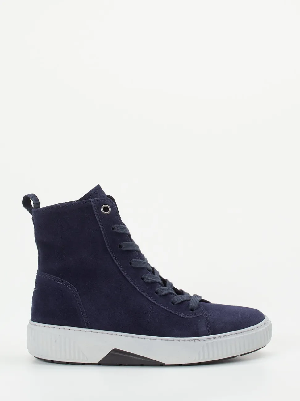 Gabor Comfort – High-Top Sneaker aus Veloursleder Dunkelblau