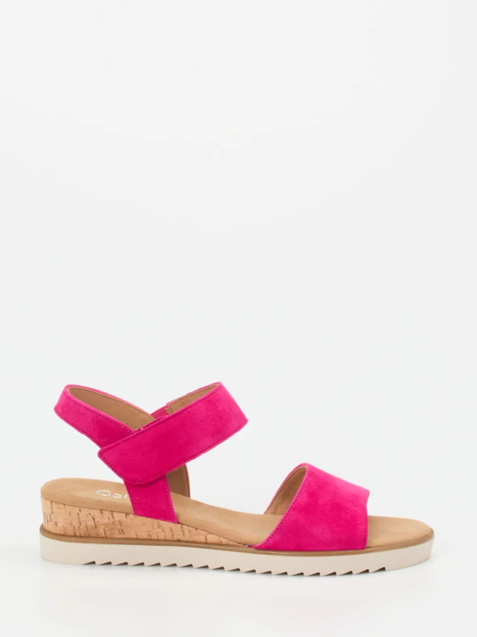 Gabor Comfort – Keilsandalette aus Veloursleder pink