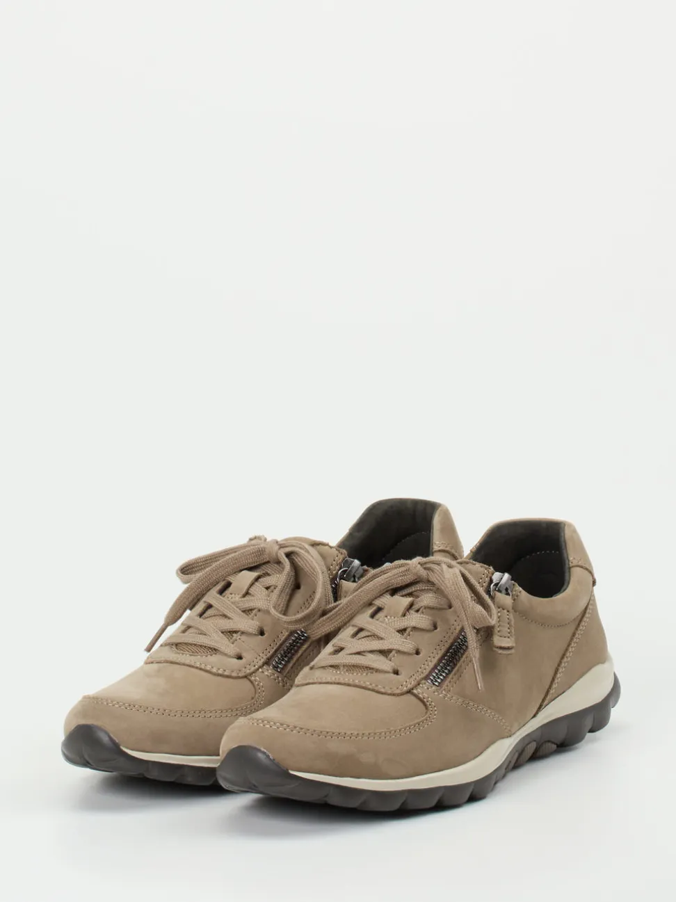 Gabor Comfort – Komfort-Sneaker aus Nubukleder taupe