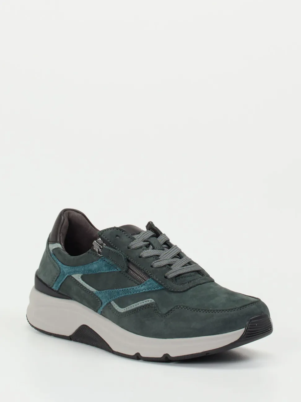 Gabor Comfort – Komfort-Sneaker aus Nubukleder grün