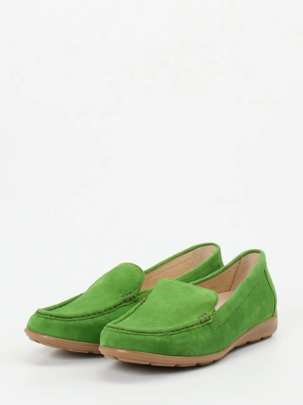 Gabor Comfort – Loafer aus Veloursleder grasgrün