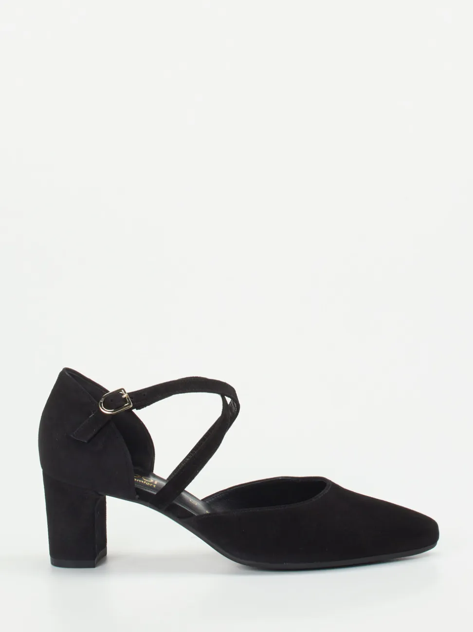 Gabor Comfort – Riemchenpumps aus Veloursleder schwarz