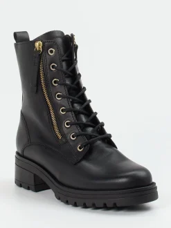 Gabor Comfort – Schnürstiefelette aus Kalbleder schwarz