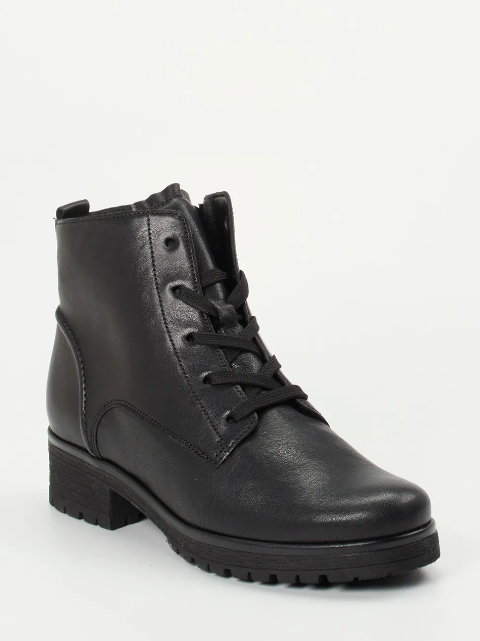 Gabor Comfort – Schnürstiefelette aus Kalbleder Schwarz