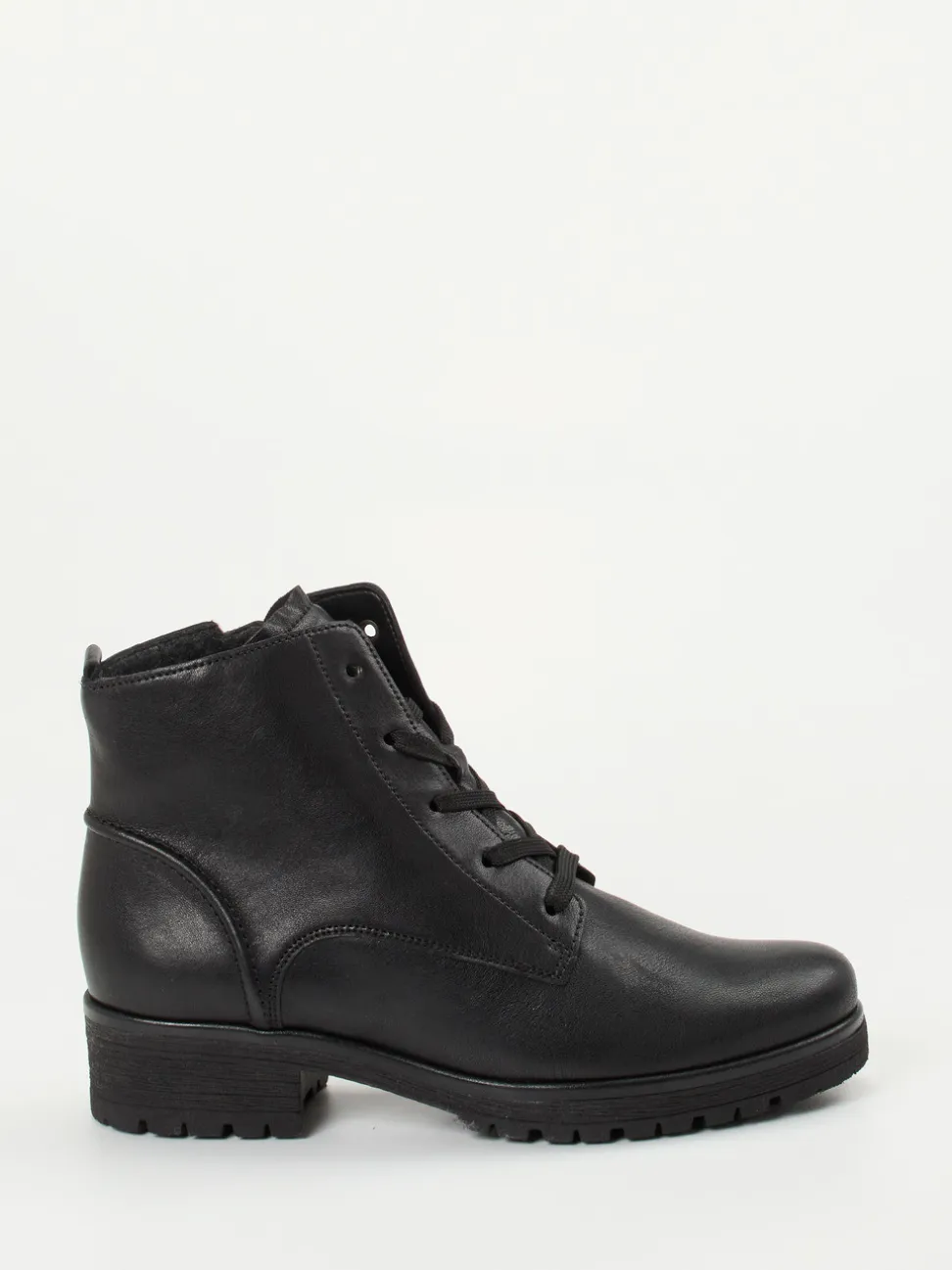 Gabor Comfort – Schnürstiefelette aus Kalbleder Schwarz
