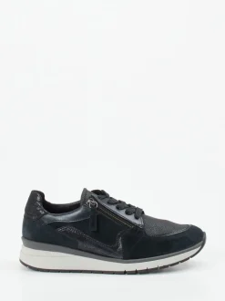 Gabor Comfort – Sneaker aus Veloursleder Schwarz
