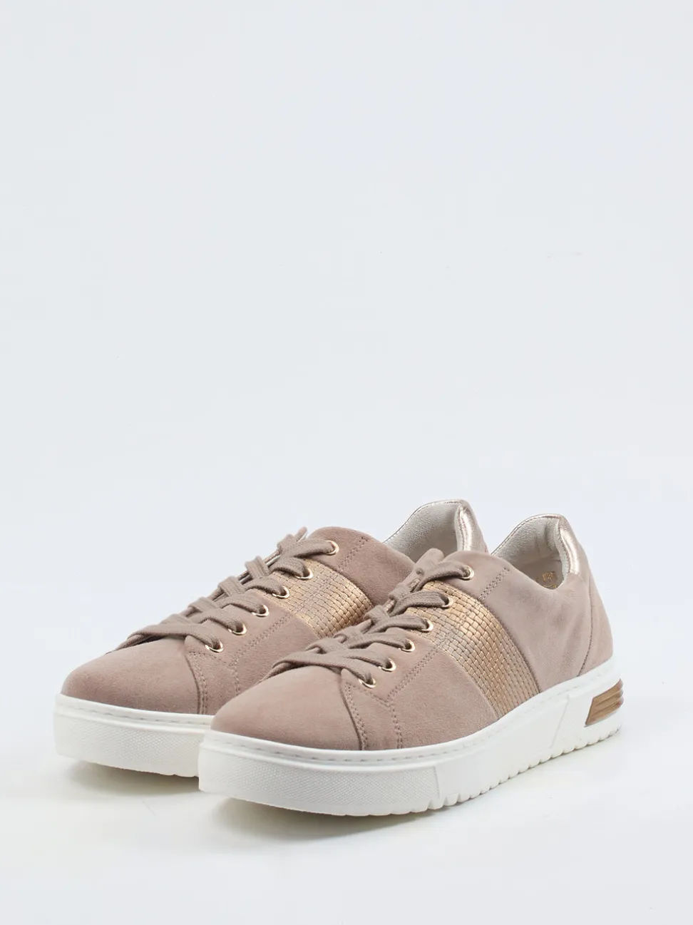 Gabor Comfort – Sneaker aus Veloursleder Rosébeige