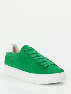 Gabor Comfort – Sneaker aus Veloursleder grasgrün